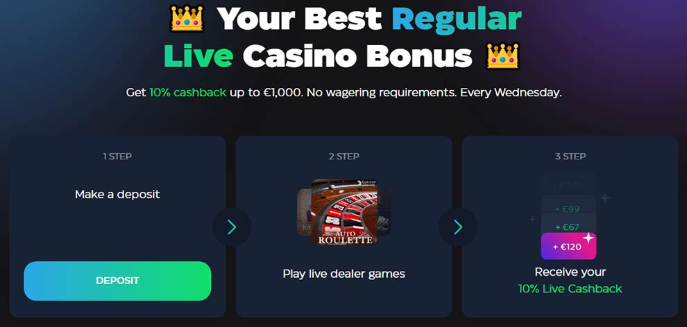 live casino nonuses