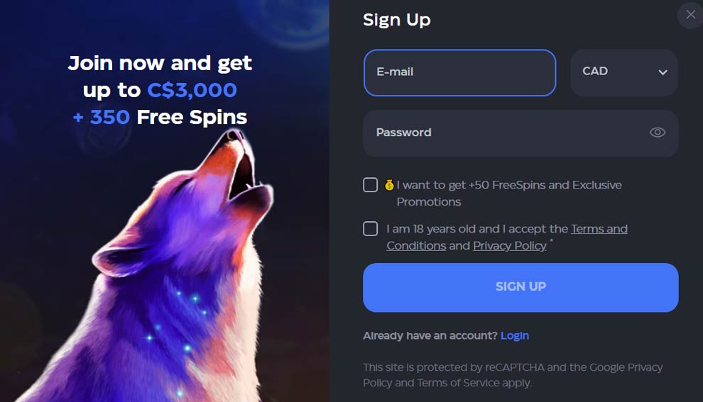 Click the Sign Up button